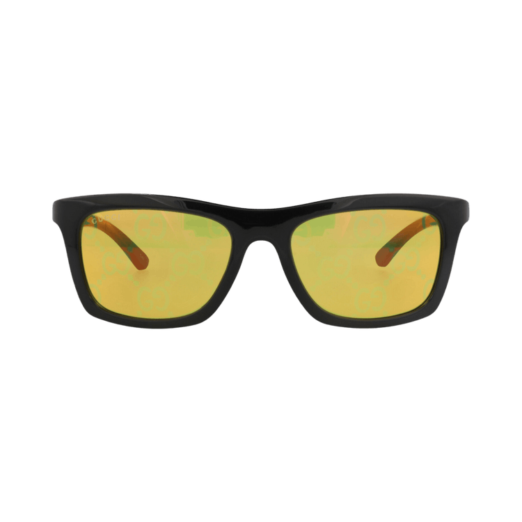 Gucci Square-Frame Injection Sunglasses — Black