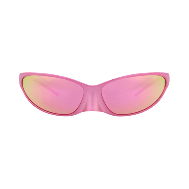 Balenciaga Shield-Frame Aluminium Sunglasses — Pink