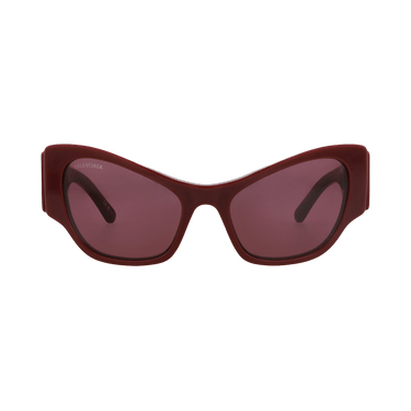 Balenciaga Cat Eye-Frame Recycled Acetate Sunglasses — Red