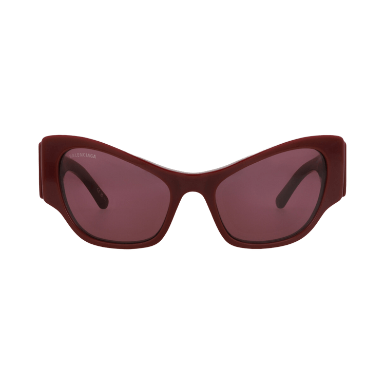 Balenciaga Cat Eye-Frame Recycled Acetate Sunglasses — Red