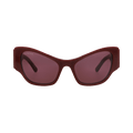 Balenciaga Cat Eye-Frame Recycled Acetate Sunglasses — Red