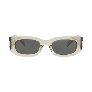 Saint Laurent Round-Frame Recycled Acetate Sunglasses — Tan
