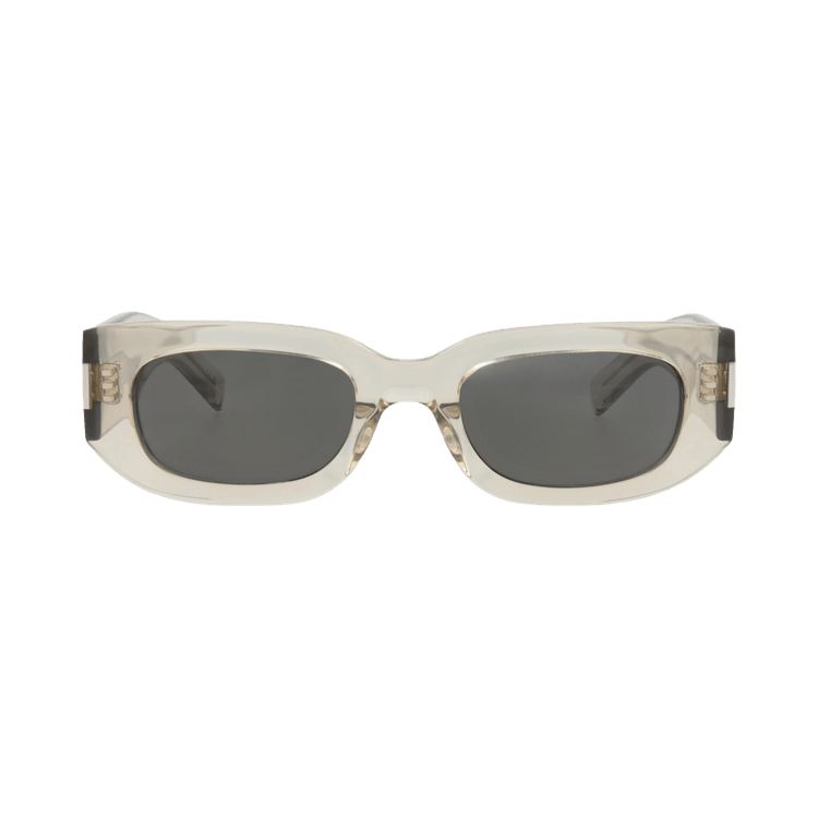 Saint Laurent Round-Frame Recycled Acetate Sunglasses — Tan