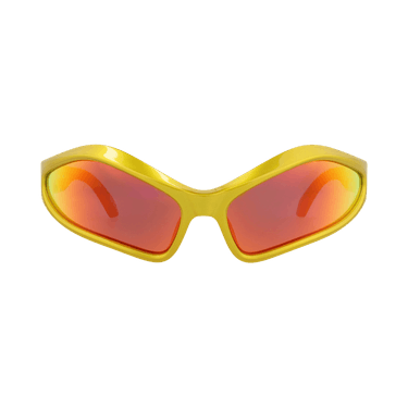 Balenciaga Shield-Frame Bio Injection Sunglasses — Yellow