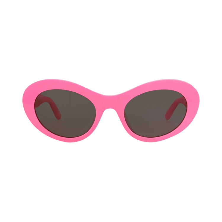 Balenciaga Round-Frame Recycled Acetate Sunglasses — Pink