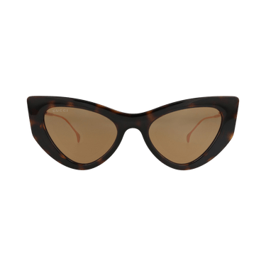 Gucci Cat Eye-Frame Injection Sunglasses — Brown