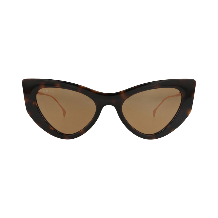 Gucci Cat Eye-Frame Injection Sunglasses — Brown