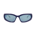 Balenciaga Shield-Frame Bio Injection Sunglasses — Blue