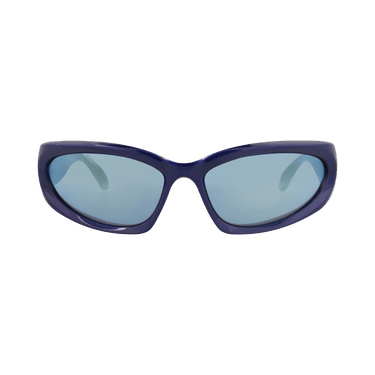 Balenciaga Shield-Frame Bio Injection Sunglasses — Blue