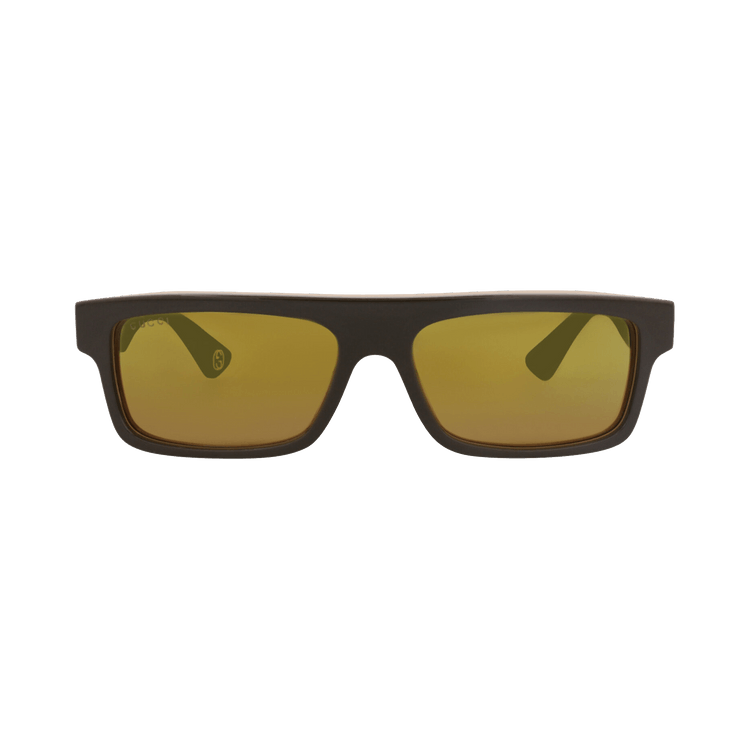 Gucci Square-Frame Recycled Acetate Sunglasses — Brown