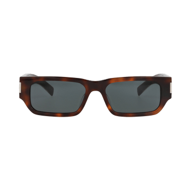 Saint Laurent Square-Frame Recycled Acetate Sunglasses — Brown