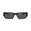 Saint Laurent Square-Frame Recycled Acetate Sunglasses — Brown