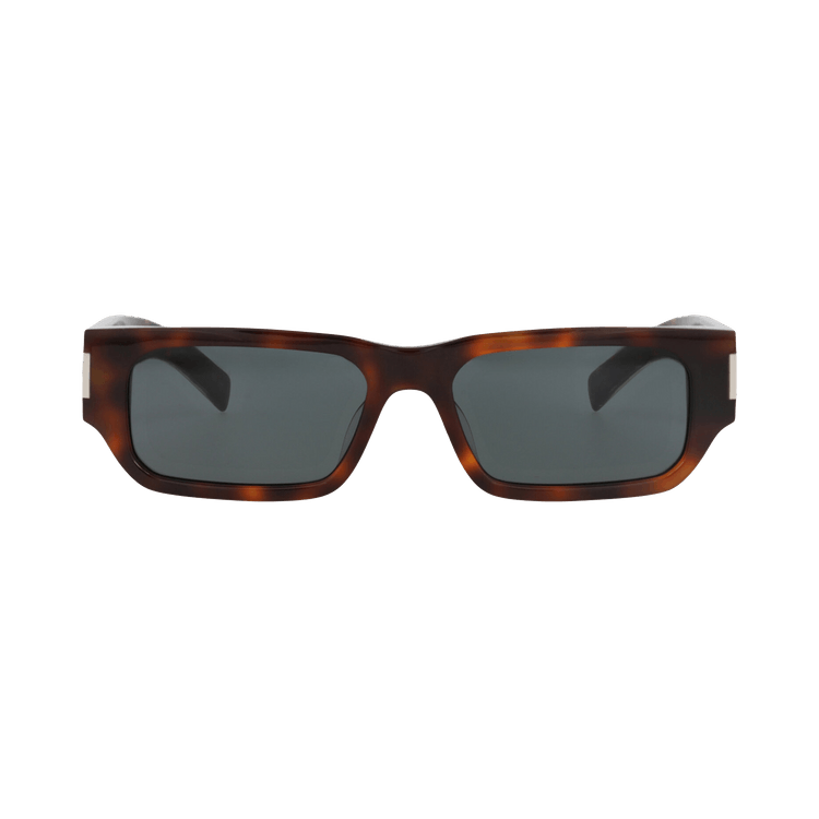Saint Laurent Square-Frame Recycled Acetate Sunglasses — Brown