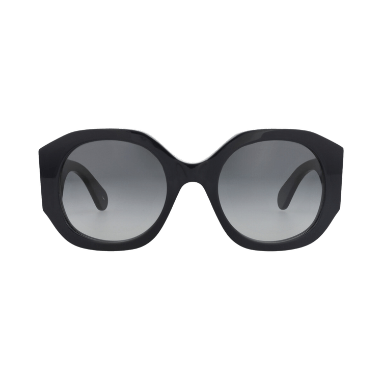 Chloé Round-Frame Recycled Acetate Sunglasses — Blue