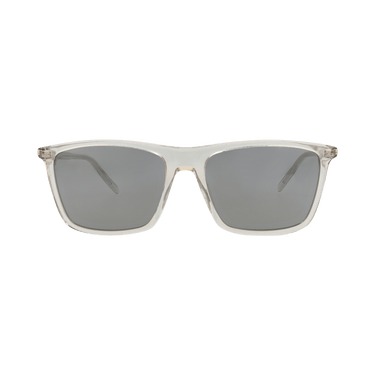 Saint Laurent Square-Frame Recycled Acetate Sunglasses — Tan