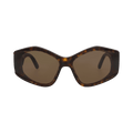 Balenciaga Cat Eye-Frame Recycled Acetate Sunglasses — Brown