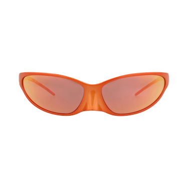 Balenciaga Shield-Frame Aluminium Sunglasses — Red