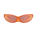 Balenciaga Shield-Frame Aluminium Sunglasses — Red
