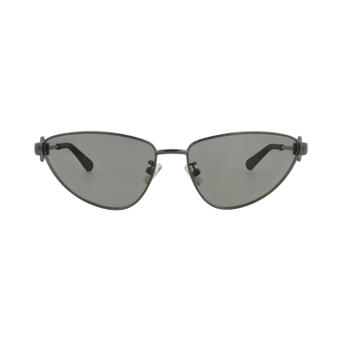 Bottega Veneta Cat Eye-Frame Metal Sunglasses — Silver