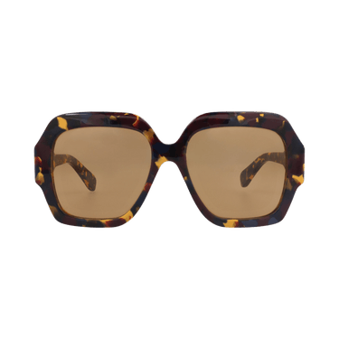 Chloé Square-Frame Recycled Acetate Sunglasses — Red