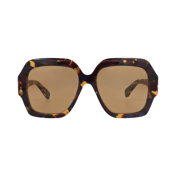 Chloé Square-Frame Recycled Acetate Sunglasses — Red