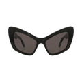Balenciaga Cat Eye-Frame Recycled Acetate Sunglasses — Black