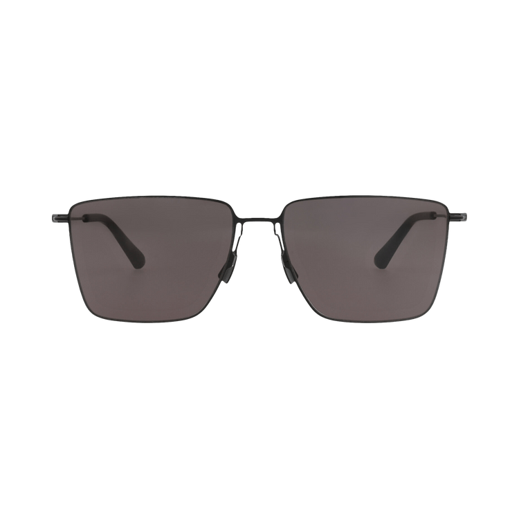 Bottega Veneta Square-Frame Metal Sunglasses — Black