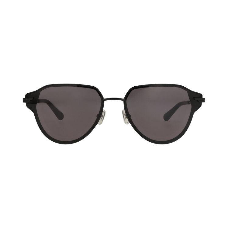 Bottega Veneta Aviator-Frame Metal Sunglasses — Black