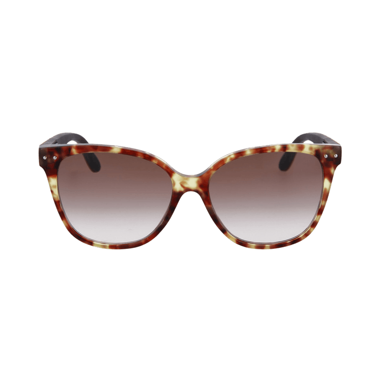 Bottega Veneta Square-Frame Rubber Sunglasses — Brown