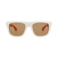 Bottega Veneta Square-Frame Injection Sunglasses — Cream