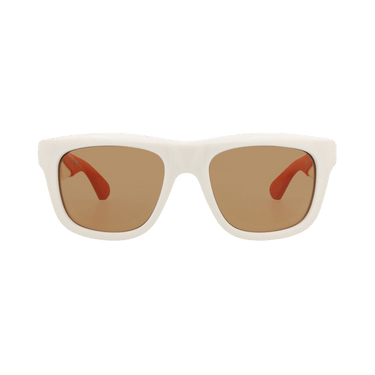 Bottega Veneta Square-Frame Injection Sunglasses — Cream