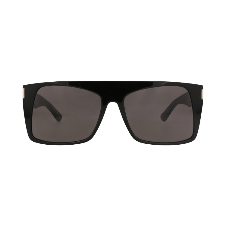Saint Laurent Square-Frame Recycled Acetate Sunglasses — Black