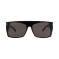 Saint Laurent Square-Frame Recycled Acetate Sunglasses — Black