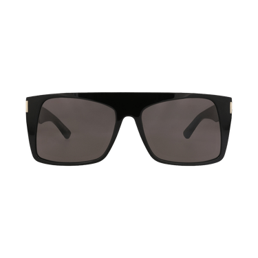 Saint Laurent Square-Frame Recycled Acetate Sunglasses — Black
