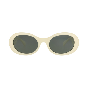Gucci Round-Frame Recycled Acetate Sunglasses — Cream