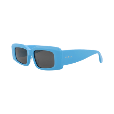 Alaïa Square-Frame Recycled Acetate Sunglasses — Blue