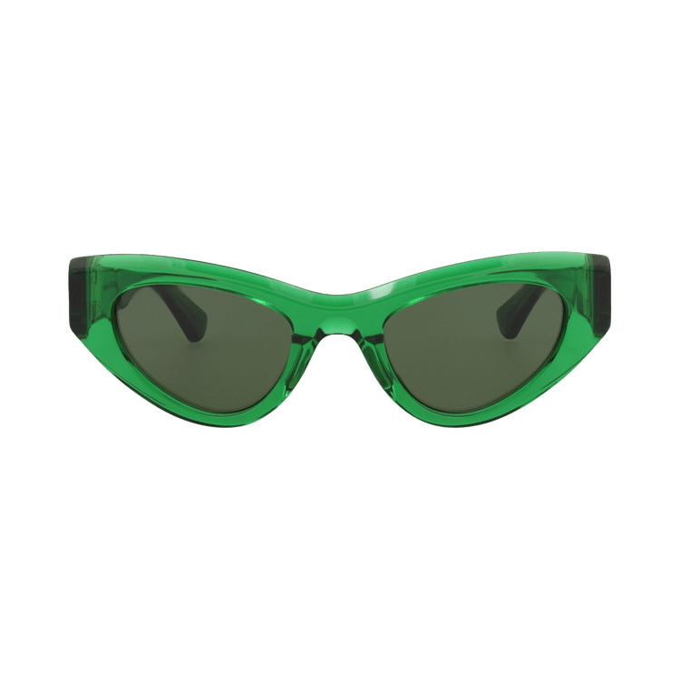 Bottega Veneta Cat Eye-Frame Acetate Sunglasses — Green