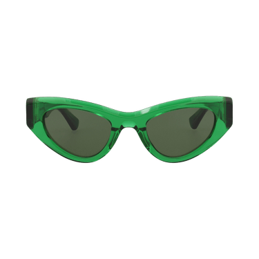 Bottega Veneta Cat Eye-Frame Acetate Sunglasses — Green