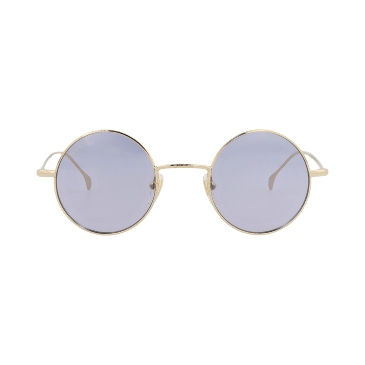 Gucci Round-Frame Metal Sunglasses — Gold