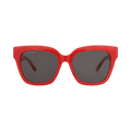 Balenciaga Square-Frame Acetate Sunglasses — Red