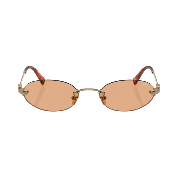 Miu Miu Oval Sunglasses — Brown