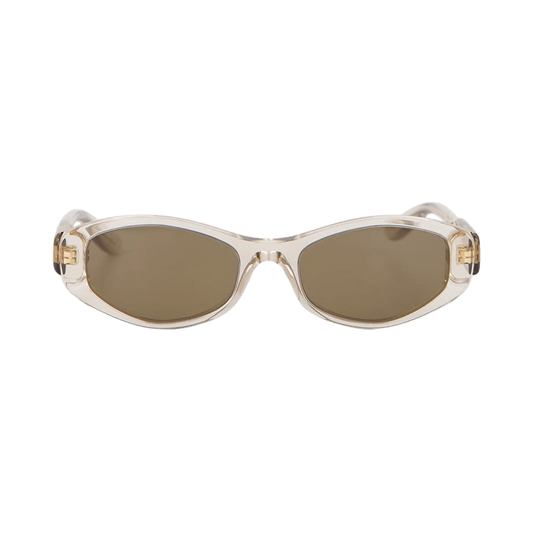 Balenciaga Nova Oval Sunglasses — Tan