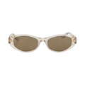 Balenciaga Nova Oval Sunglasses — Tan