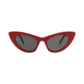 Saint Laurent Cat Eye-Frame Recycled Acetate Sunglasses — Red