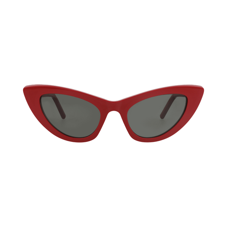 Saint Laurent Cat Eye-Frame Recycled Acetate Sunglasses — Red