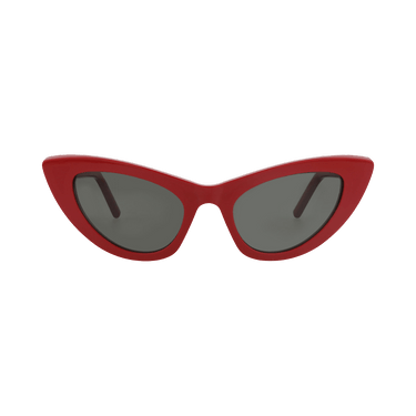 Saint Laurent Cat Eye-Frame Recycled Acetate Sunglasses — Red