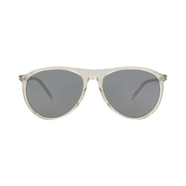 Saint Laurent Aviator-Frame Recycled Acetate Sunglasses — Tan