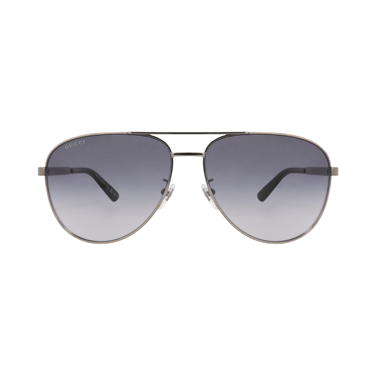 Gucci Aviator-Frame Metal Sunglasses — Silver