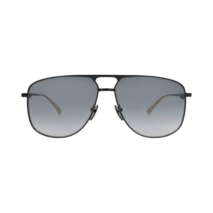 Gucci Aviator-Frame Metal Sunglasses — Black