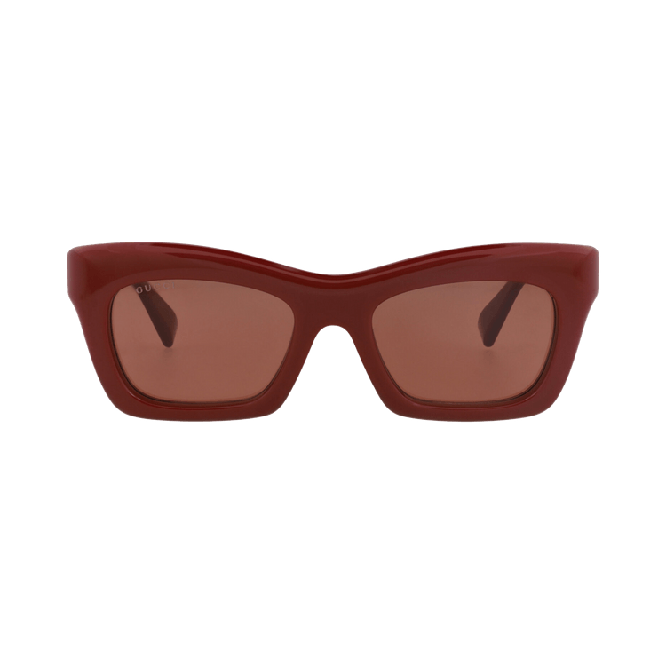 Gucci Cat Eye-Frame Recycled Acetate Sunglasses — Red
